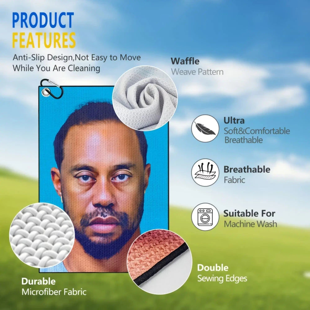 Tiger Microfiber Golf Towel