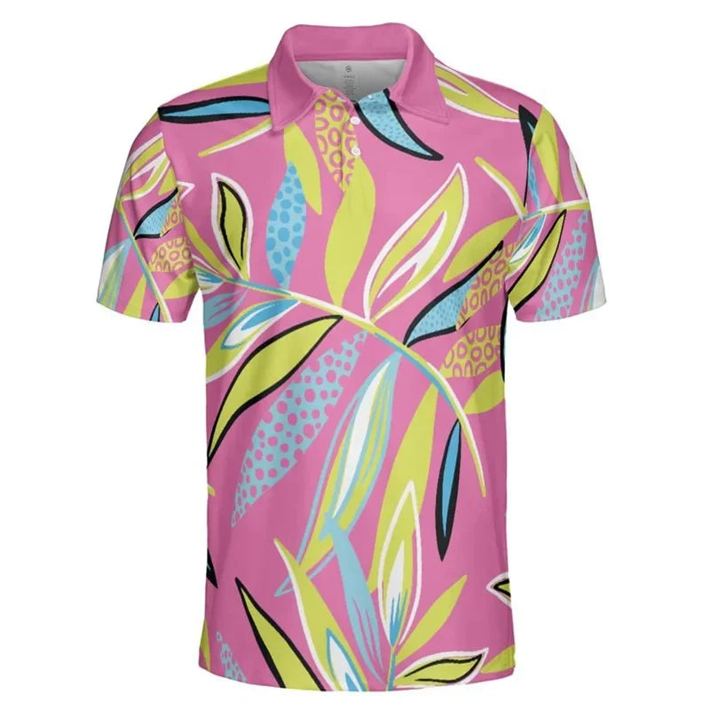 Floral Print Golf Polo