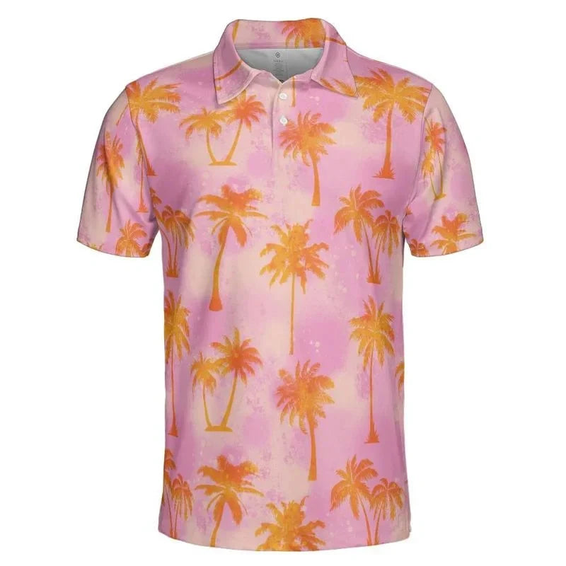 Floral Print Golf Polo
