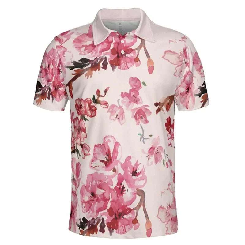 Floral Print Golf Polo