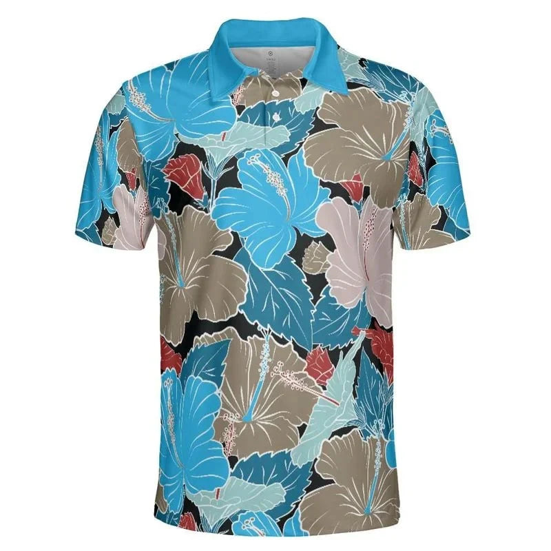 Floral Print Golf Polo