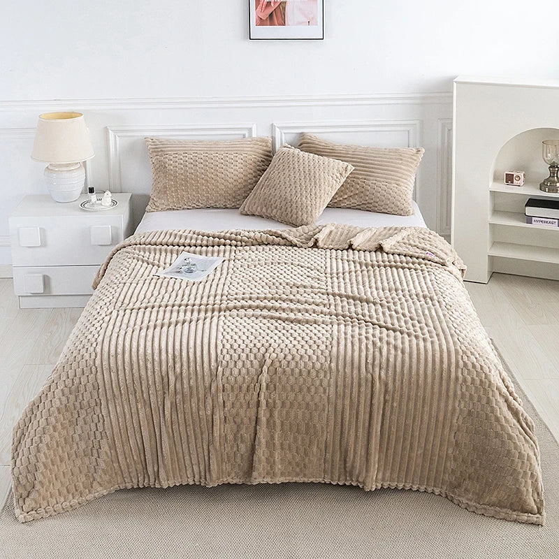 Sherpa Fleece Throw Blanket