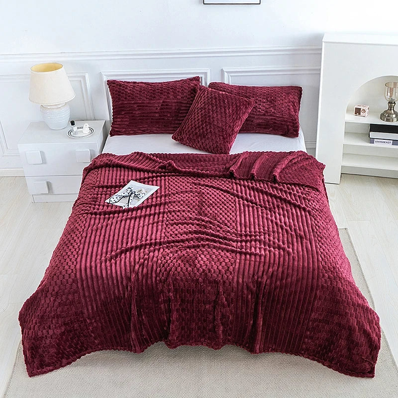 Sherpa Fleece Throw Blanket