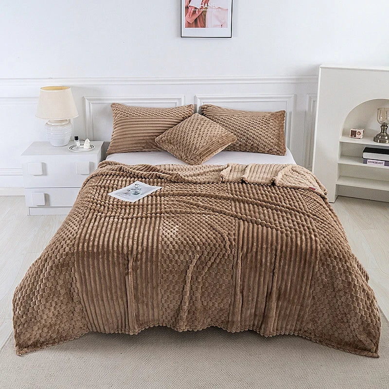 Sherpa Fleece Throw Blanket