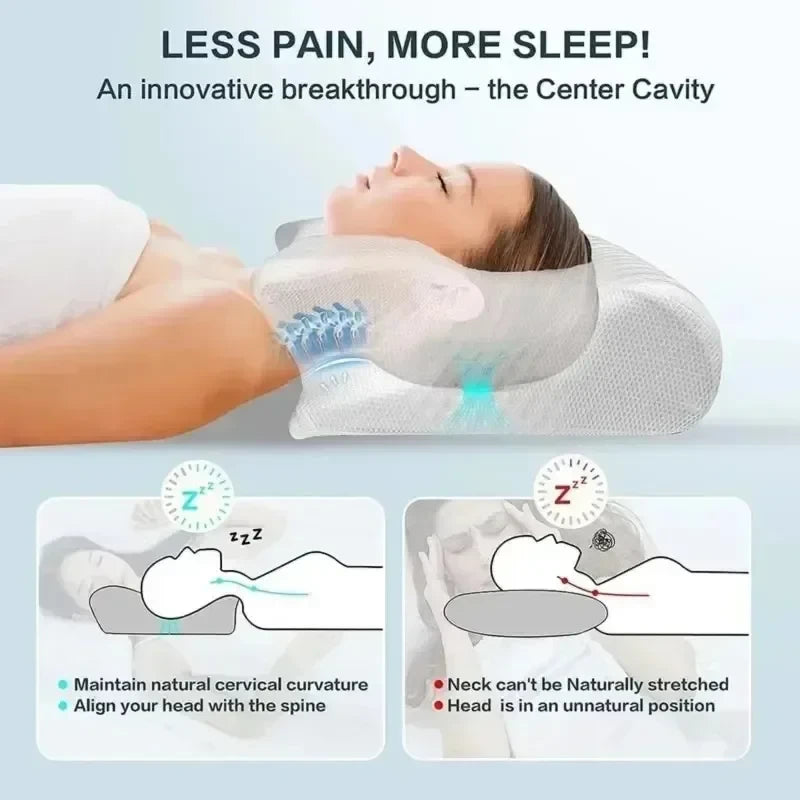 Contoured Butterfly Memory Foam Pillow