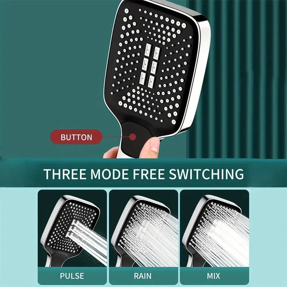 Adjustable Three-Mode High-Pressure Showerhead