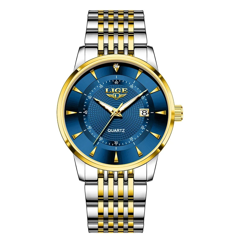 LIGE Stainless Steel Sport Watch