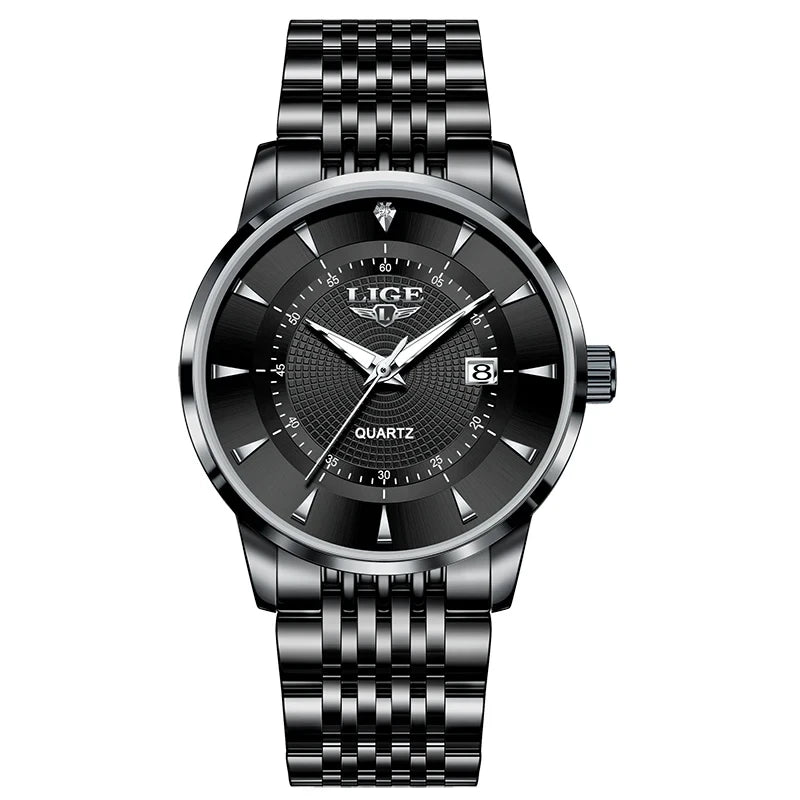 LIGE Stainless Steel Sport Watch