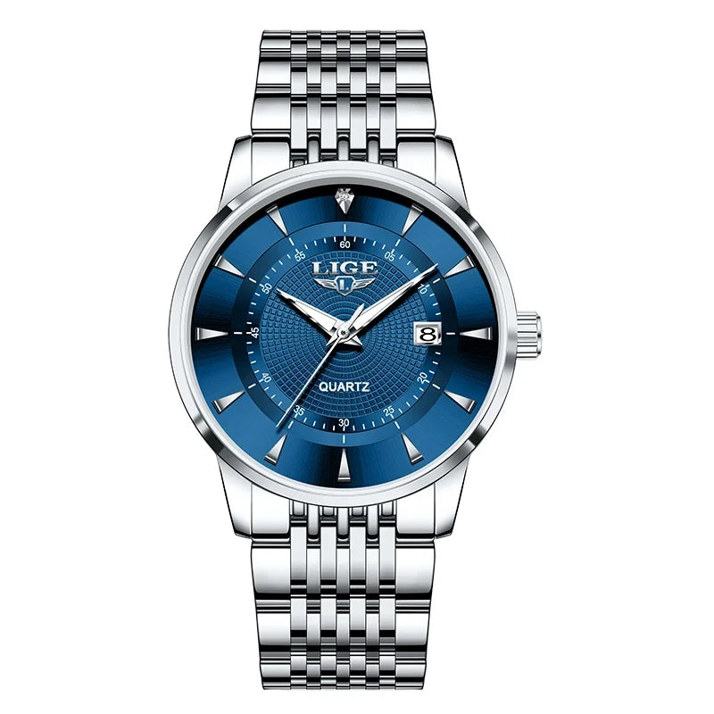LIGE Stainless Steel Sport Watch