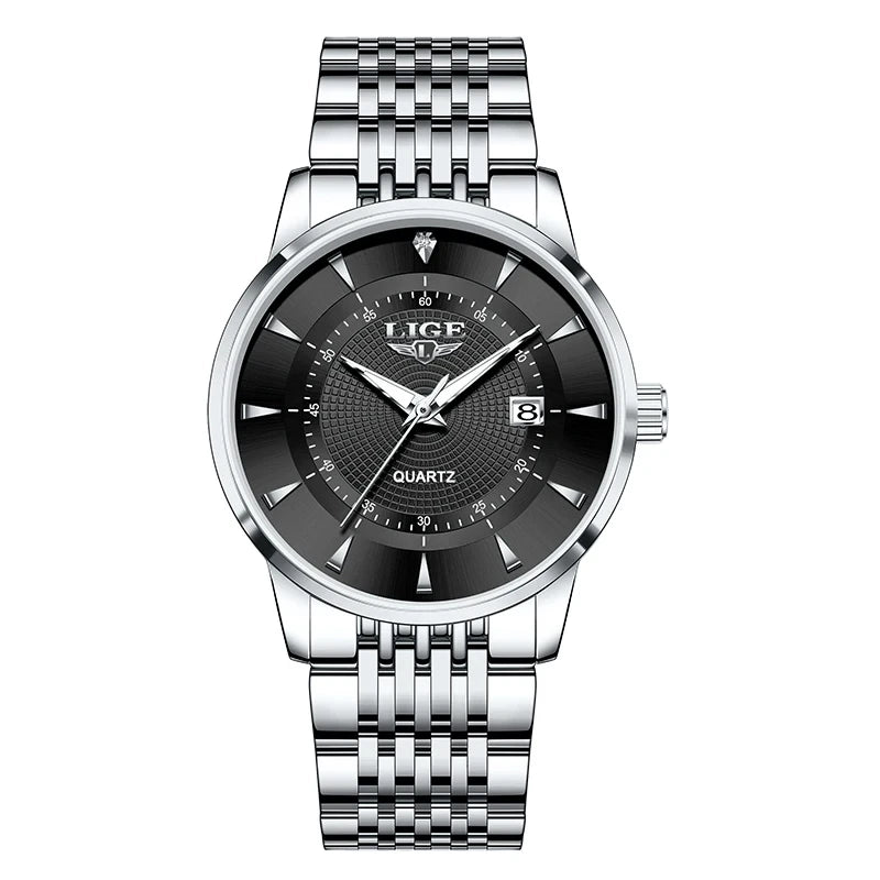 LIGE Stainless Steel Sport Watch