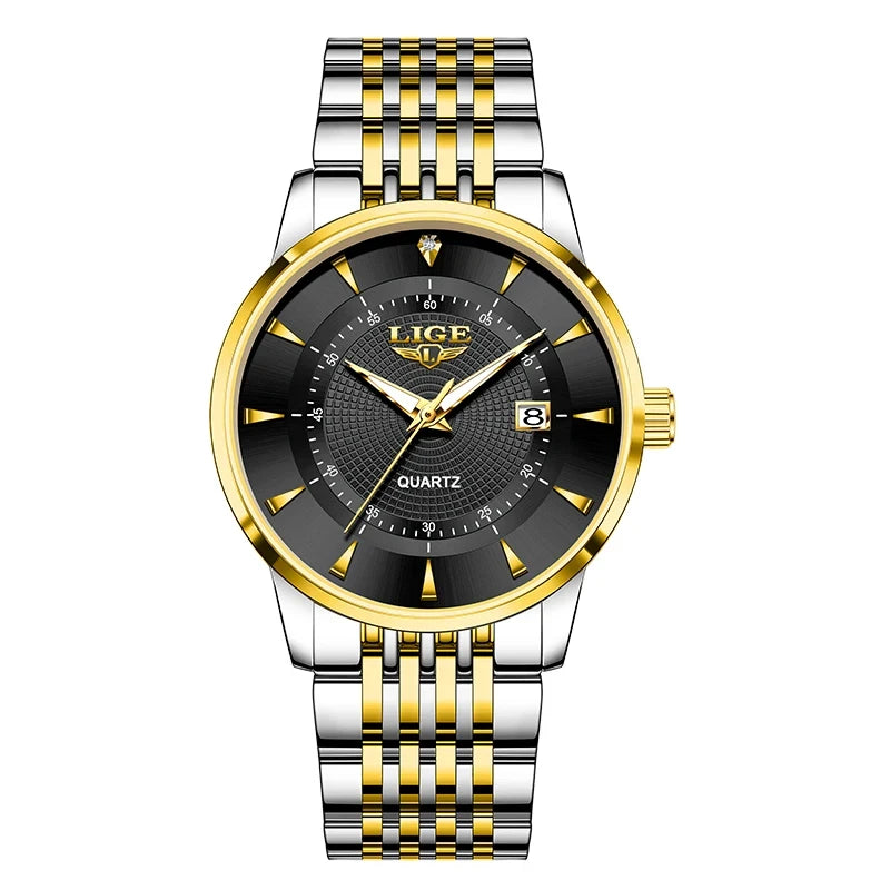 LIGE Stainless Steel Sport Watch