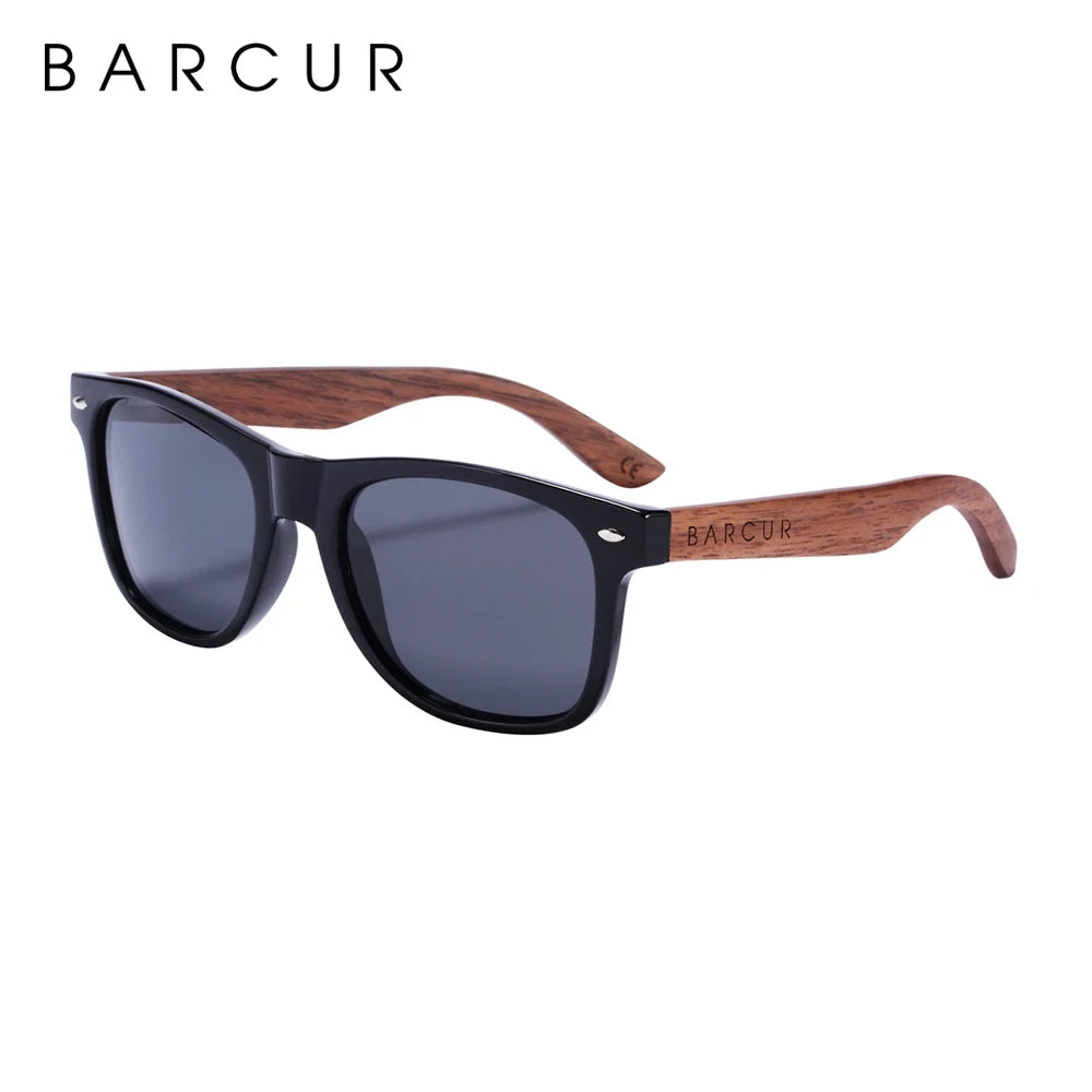 Barcur Polarized Walnut Wood Sunglasses