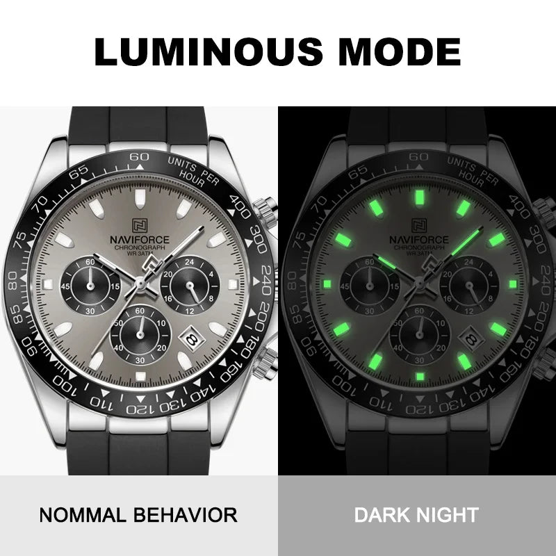 Naviforce Silicone Chronograph Watch