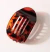 Leopard Matte Oval Hair Claw