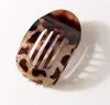 Leopard Matte Oval Hair Claw